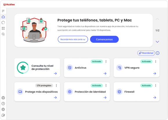 McAfee Plus permite proteger teléfonos móviles, tablets, PCs y Macs.
