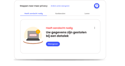 McAfee Identity Theft Protection waarschuwt u voor de diefstal van persoonlijke gegevens die u lijdt.
